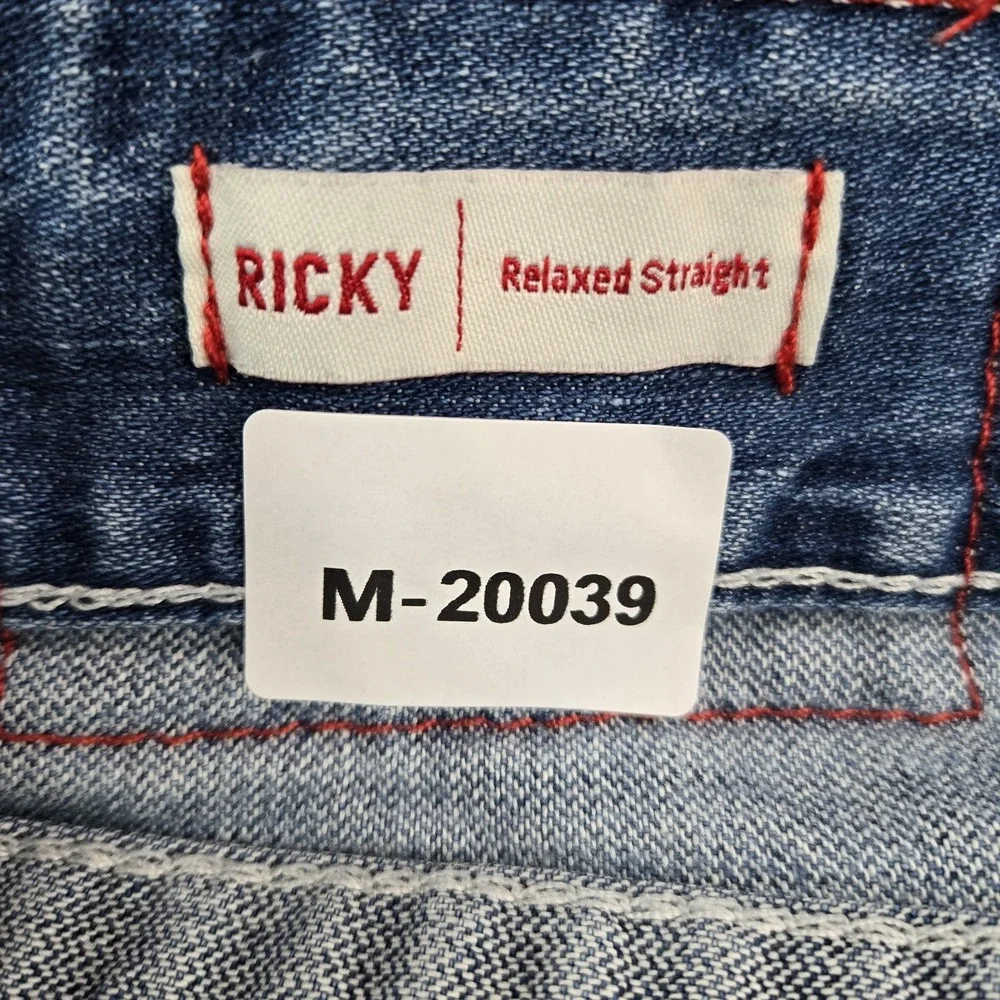 True‎ Religion Men Jeans 36 Blue Denim Ricky Relaxed Straight 32